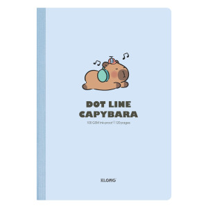 Vở kẻ ngang chấm may dán gáy Capybara B5 120 trang 100/76; MS: 829