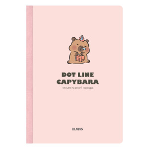 Vở kẻ ngang chấm may dán gáy Capybara B5 120 trang 100/76; MS: 829