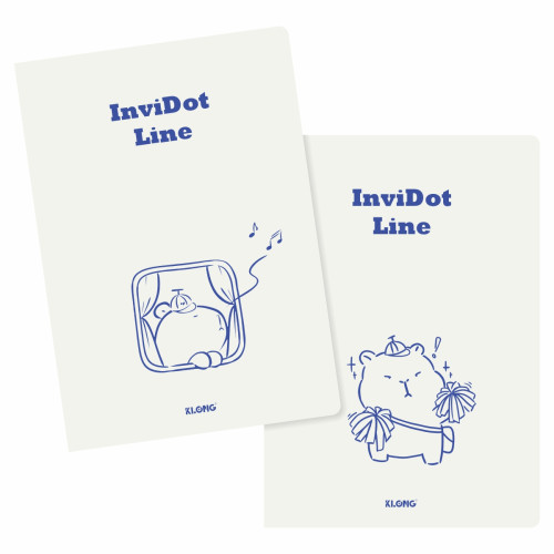 Vở kẻ ngang ghim InviDot Line Capybara B5 120 trang 70/76; MS: 857