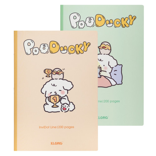  Vở kẻ ngang ghim InviDot Line Poo Ducky B5 200 trang 70/76; MS: 867