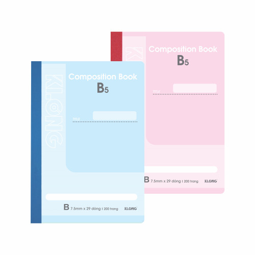 Sổ kẻ ngang may dán gáy Composition Book B5 200 trang 58/92; MS: 318