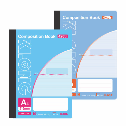 Sổ kẻ ngang may dán gáy Composition Book A4 420 trang 58/92; MS: 320