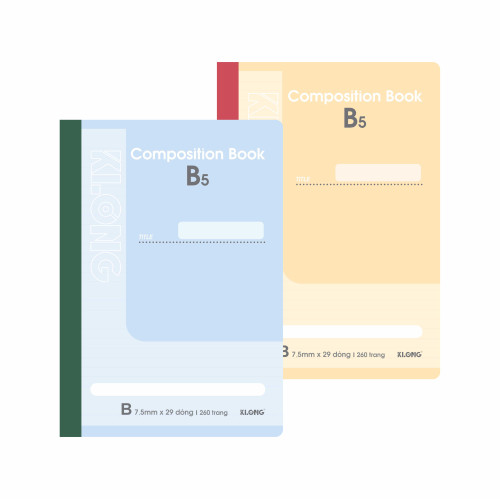 Sổ kẻ ngang may dán gáy Composition Book B5 260 trang 58/92; MS: 322