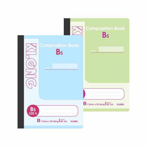 Sổ kẻ ngang may dán gáy Composition Book B5 320 trang 58/92; MS: 335