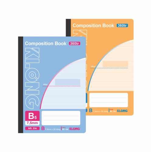 Sổ kẻ ngang may dán gáy Composition Book B5 360 trang 58/92; MS: 336