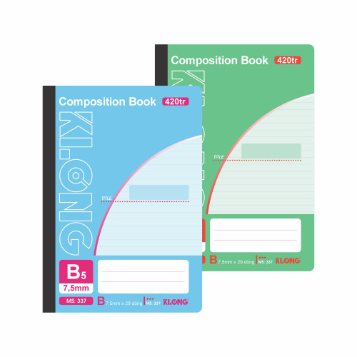 Sổ kẻ ngang may dán gáy Composition Book B5 420 trang 58/92; MS: 337