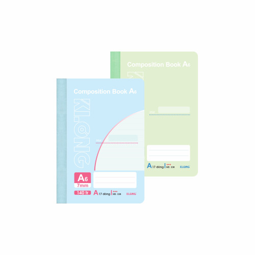 Sổ kẻ ngang may dán gáy Composition Book A6 140 trang 58/92; MS: 338