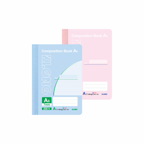 Sổ kẻ ngang may dán gáy Composition Book A6 200 trang 58/92; MS: 339