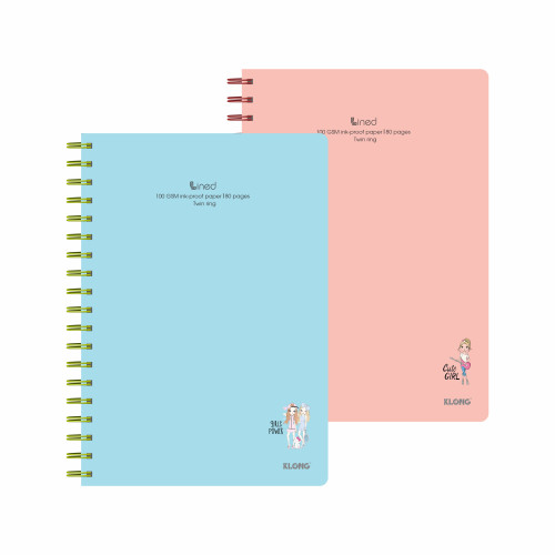 Sổ kẻ ngang lò xo kép bìa nhựa 2 mặt B5 80 trang 100/76; MS: 580