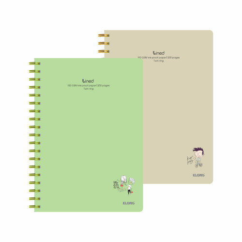 Sổ kẻ ngang lò xo kép bìa nhựa 2 mặt B5 200 trang 100/76; MS: 582