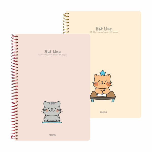 Sổ Dot Line lò xo đơn A4 200 trang 100/76; MS: 598