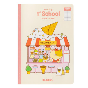 Vở 4 ô ly 1st School My Little Town B5¯ 48 trang 100/92; MS: 005