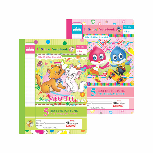 Vở 5 ô ly 1st School B5¯ 48 trang 70/92; MS: 010