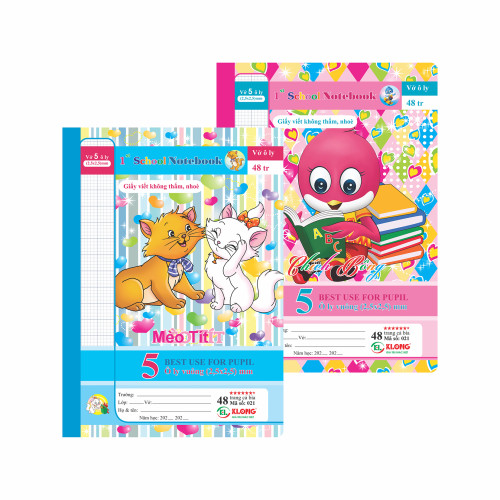 Vở 5 ô ly 1st School B5¯ 48 trang 100/92; MS: 021