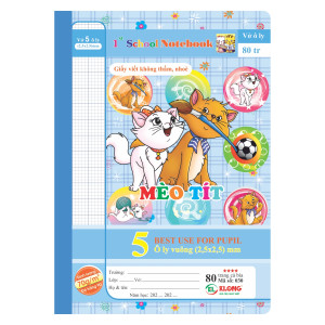 Vở 5 ô ly 1st School  B5¯ 80 trang 70/92; MS: 030
