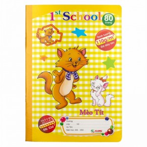 Vở 5 ô ly 1st School B5¯ 80 trang 110/92; MS: 034