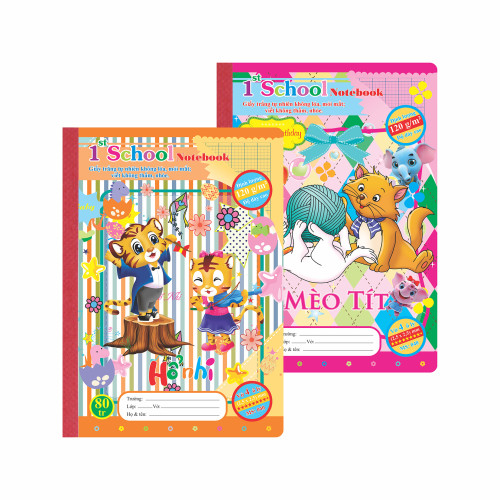 Vở 4 ô ly 1st School B5¯ 80 trang 120/76; MS: 040
