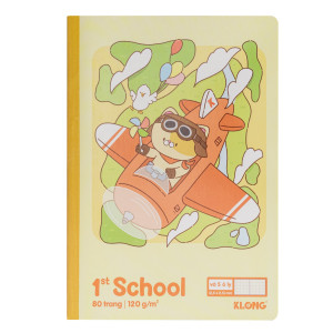 Vở 5 ô ly may dán gáy 1st School Animal Adventures B5¯ 80 trang 120/76; MS: 042