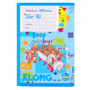 Vở 4 ô ly SchoolLine B5 200 trang 70/92; MS: 043