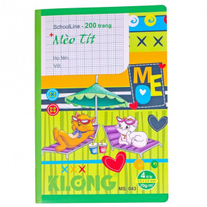 Vở 4 ô ly SchoolLine B5 200 trang 70/92; MS: 043