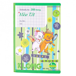 Vở 4 ô ly SchoolLine B5 200 trang 70/92; MS: 043