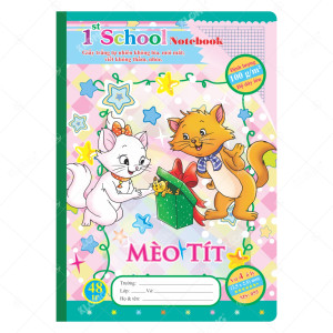 Vở 4 ô ly 1st School B5¯ 48 trang 100/76; MS: 055