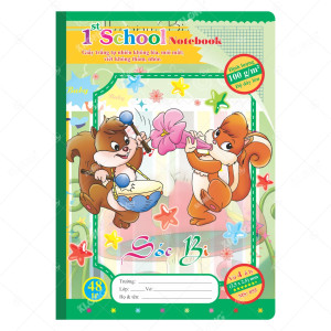 Vở 4 ô ly 1st School B5¯ 48 trang 100/76; MS: 055