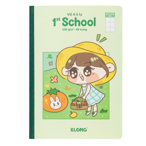 Vở 4 ô ly 1st School B5¯ 48 trang 100/76; MS: 055