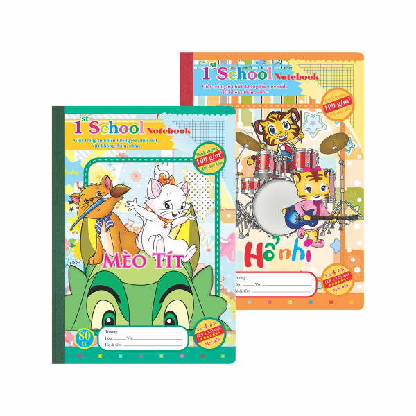 Vở 4 ô ly 1st School B5¯ 80 trang 100/76; MS: 056