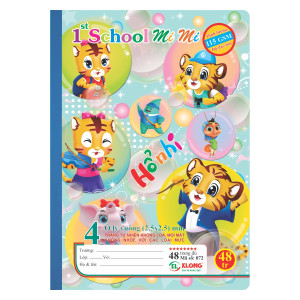 Vở 4 ô ly may dán gáy 1st School B5¯ 48 trang 120/76; MS: 072