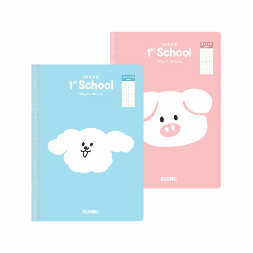 Vở 4 ô ly 1st School B5¯ 48 trang 100/76; MS: 076 