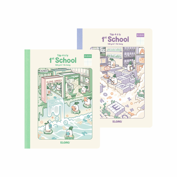 Tập học sinh 4 ô ly 1st School Tili A5 lỡ 96 trang 100/76; MS: 087