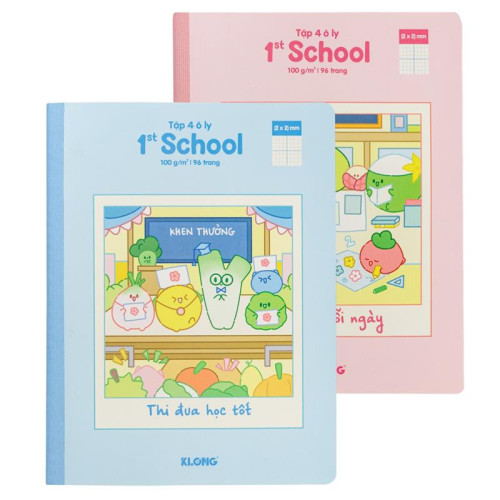 Tập học sinh 4 ô ly (2 x 2) mm A5 lỡ 96 trang 100/92; MS: 089