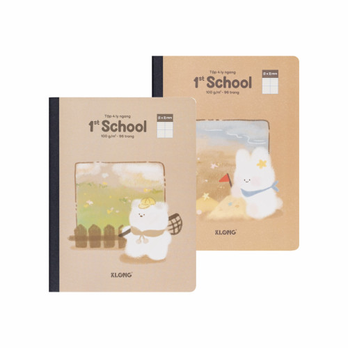 Tập học sinh 4 ly ngang may dán gáy 1st School My Pet Life A5 lỡ 96 trang 100/76 ; MS: 090