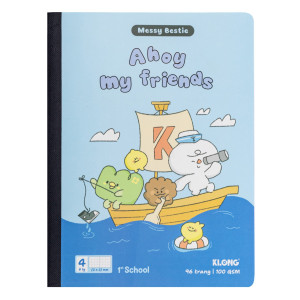 Tập học sinh 4 ô ly 1st School Messy Bestie A5 lỡ 96 trang 100/92; MS: 093