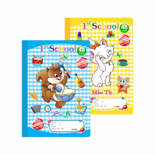 Vở 5 ô ly 1st School B5¯ 48 trang 110/92; MS: 033
