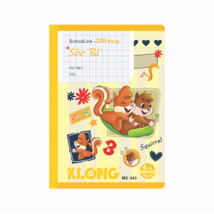 Vở 4 ô ly SchoolLine B5 200 trang 70/92; MS: 043