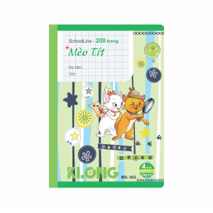 Vở 4 ô ly SchoolLine B5 200 trang 70/92; MS: 043