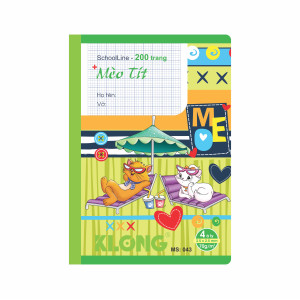 Vở 4 ô ly SchoolLine B5 200 trang 70/92; MS: 043