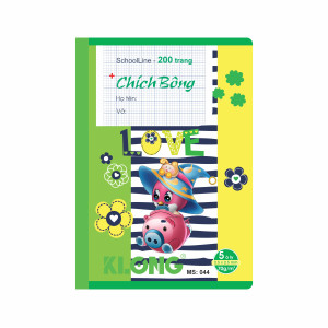 Vở 5 ô ly SchoolLine B5 200 trang 70/92; MS 044