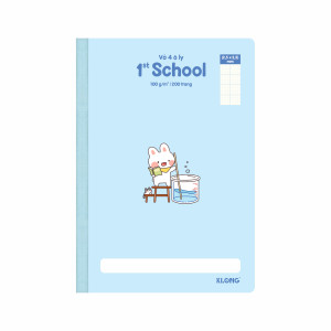 Vở 4 ô ly may dán gáy 1st School B5 200 trang 100/76; MS: 062