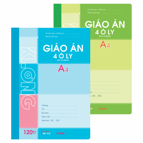 Sổ giáo án 4 ô ly  A4 120 trang 70/92; MS: 312T4