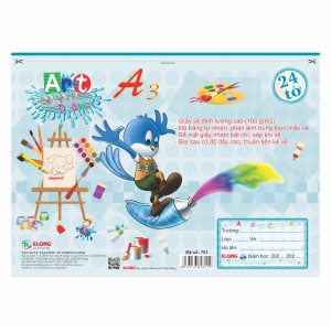 Vở vẽ dán gáy xé A3 24 tờ 100/76; MS: 701