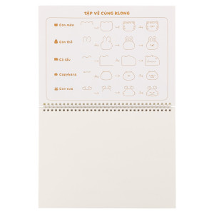 Vở vẽ lò xo nhựa mềm xé A4 30 tờ 100/76; MS: 706
