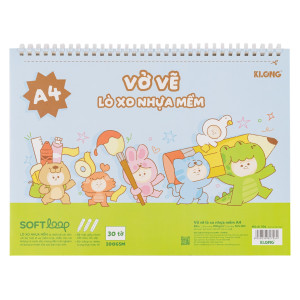 Vở vẽ lò xo nhựa mềm xé A4 30 tờ 100/76; MS: 706