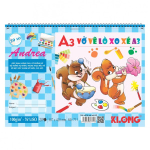 Vở vẽ lò xo xé A3 20 tờ 100/76; MS: 711