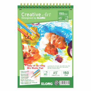 Sổ vẽ đa năng cao cấp A5+ 40 tờ 150 g/m²; MS: 770