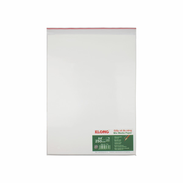 Giấy vẽ đa năng cao cấp A4+ 20 tờ 250 g/m²; MS: 774