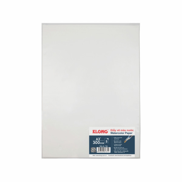 Giấy vẽ màu nước cao cấp A3+ 05 tờ 300 g/m²; MS: 781