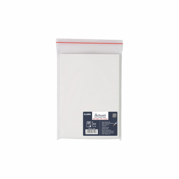 Giấy vẽ màu nước cao cấp Artwork Hot Pressed A6+ 300GSM 25% cotton 20 tờ MS: 790